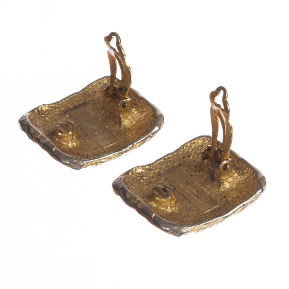 Givenchy Monogram Rectangular Nugget Earrings - image 2